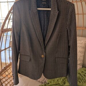 RW&CO. Black and Brown Houndstooth Blazer